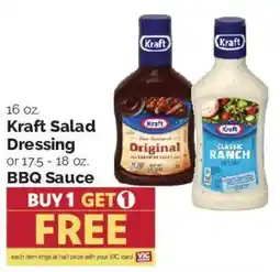 Harris Teeter Kraft Salad Dressing or BBQ Sauce offer