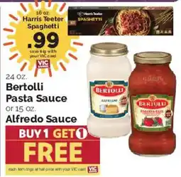 Harris Teeter Bertolli Pasta Sauce or Alfredo Sauce offer