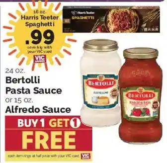 Bertolli Pasta Sauce or Alfredo Sauce
