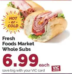 Harris Teeter Fresh Foods Market Whole Subs offer