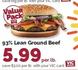 Harris Teeter Value Pack 93% Lean Ground Beef offer