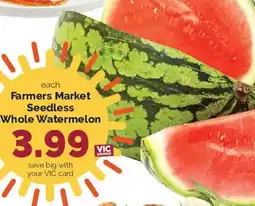 Harris Teeter Farmers Market Seedless Whole Watermelon offer