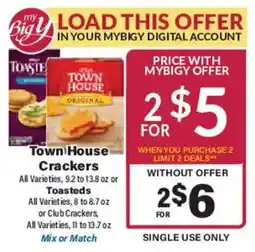 Big Y Town House Crackers offer