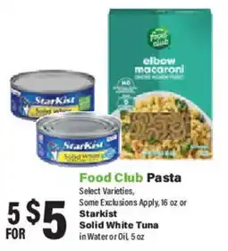 Big Y Food Club Pasta offer