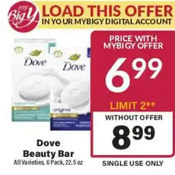 Big Y Dove Beauty Bar offer
