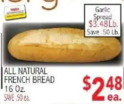 Ingles Markets All Natural French Bread offer
