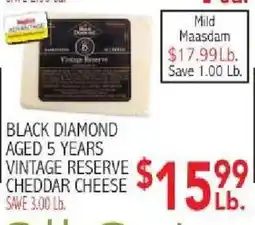 Ingles Markets Black diamond aged 5 years vintage reserve cheddar cheese offer
