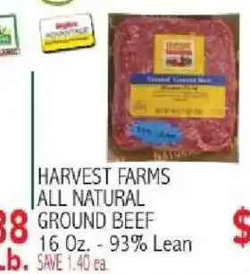 Ingles Markets Harvest Farms all natural ground beef offer