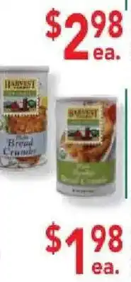 Ingles Markets Harvest bread crumbs offer