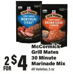 Big Y McCormick Grill Mates 30 Minute Marinade Mix offer
