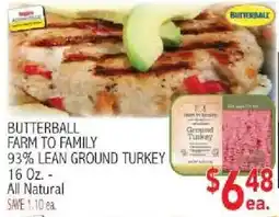 Ingles Markets Butterball farm to family ground turkey offer