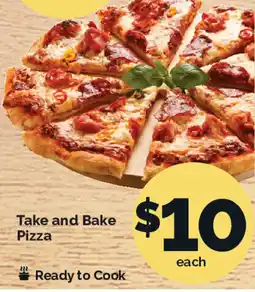 Harris Teeter Take and Bake Pizza offer