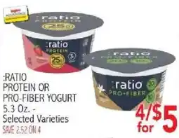 Ingles Markets Ratio protein or pro-fiber yogurt offer