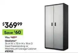 Lowe's Gladiator steel freestanding or wall-mount garage cabinet offer