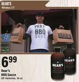 Big Y Bear's BBQ Sauce offer