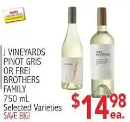 Ingles Markets J Vineyards Pinot Gris or Frei Brothers Family offer