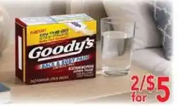 Ingles Markets Goody's back & body pain offer