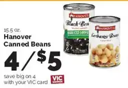 Harris Teeter Hanover Canned Beans offer