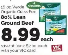 Harris Teeter Verde Organic Ground Beef offer