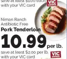 Harris Teeter Niman Ranch Antibiotic Free Pork Tenderloin offer