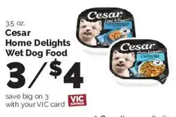 Harris Teeter Cesar Home Delights Wet Dog Food offer