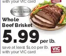 Harris Teeter Angus Beef Whole Beef Brisket offer
