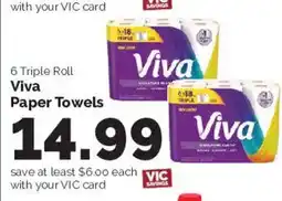 Harris Teeter Viva paper towels offer