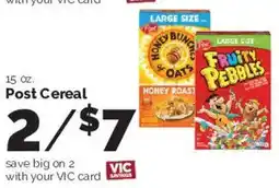 Harris Teeter Post Cereal offer