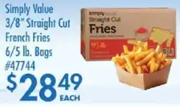 Smart & Final Simply Value straight cut fries offer
