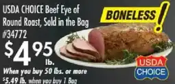 Smart & Final Usda choice beef eye of round roast offer