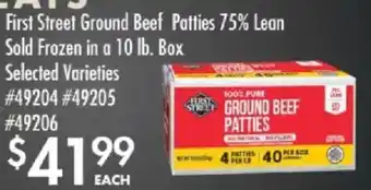 Smart & Final First Street ground beef patties offer