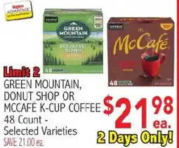 Ingles Markets Green Mountain, Donut Shop or McCafé K-Cup Coffee offer