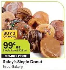 Raley's Raley's Single Donut offer