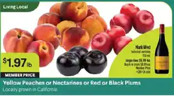Raley's Mark West Yellow Peaches or Nectarines or Red or Black Plums offer