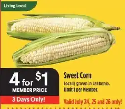 Raley's Sweet Corn offer