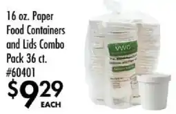 Smart & Final Vwc paper food containers and lids combo offer
