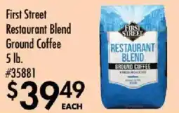 Smart & Final First Street restaurant blend ground coffee offer