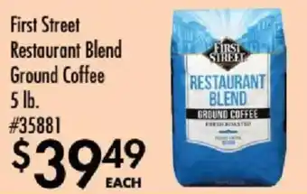 First Street restaurant blend ground coffee