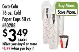 Smart & Final Coca-Cola paper cups offer
