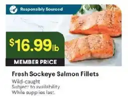 Raley's Fresh Sockeye Salmon Fillets offer