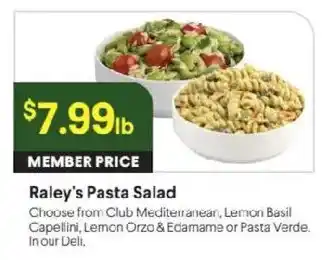 Raley's Raley's Pasta Salad offer