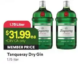 Raley's Tanqueray Dry Gin offer