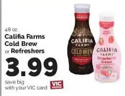 Harris Teeter Califia Farms Cold Brew or Refreshers offer