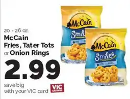 Harris Teeter McCain Fries, Tater Tots or Onion Rings offer