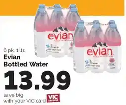 Harris Teeter Evian Bottled Water offer
