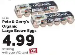 Harris Teeter Pete & Gerry's Organic Large Brown Eggs offer