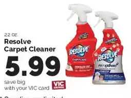 Harris Teeter Resolve Carpet Cleaner offer