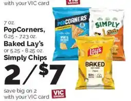 Harris Teeter PopCorners, Baked Lay's or Simply Chips offer