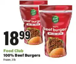 Big Y Food Club 100% Beef Burgers offer