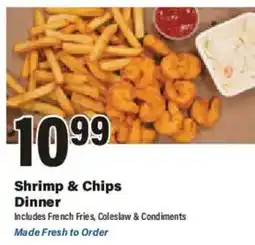 Big Y Shrimp & Chips Dinner offer